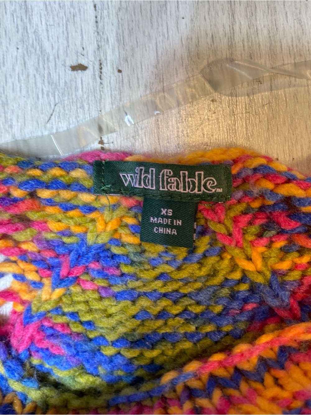 Wild Fable Multi-Color Space Dye Open Knit Long Sleeve Sweater Women’s XS NWOT. - Picture 7 of 8